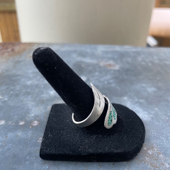 Vintage Mexico signed 925 Sterling Silver Wrap Ring Size 7 - Picture 3 of 5